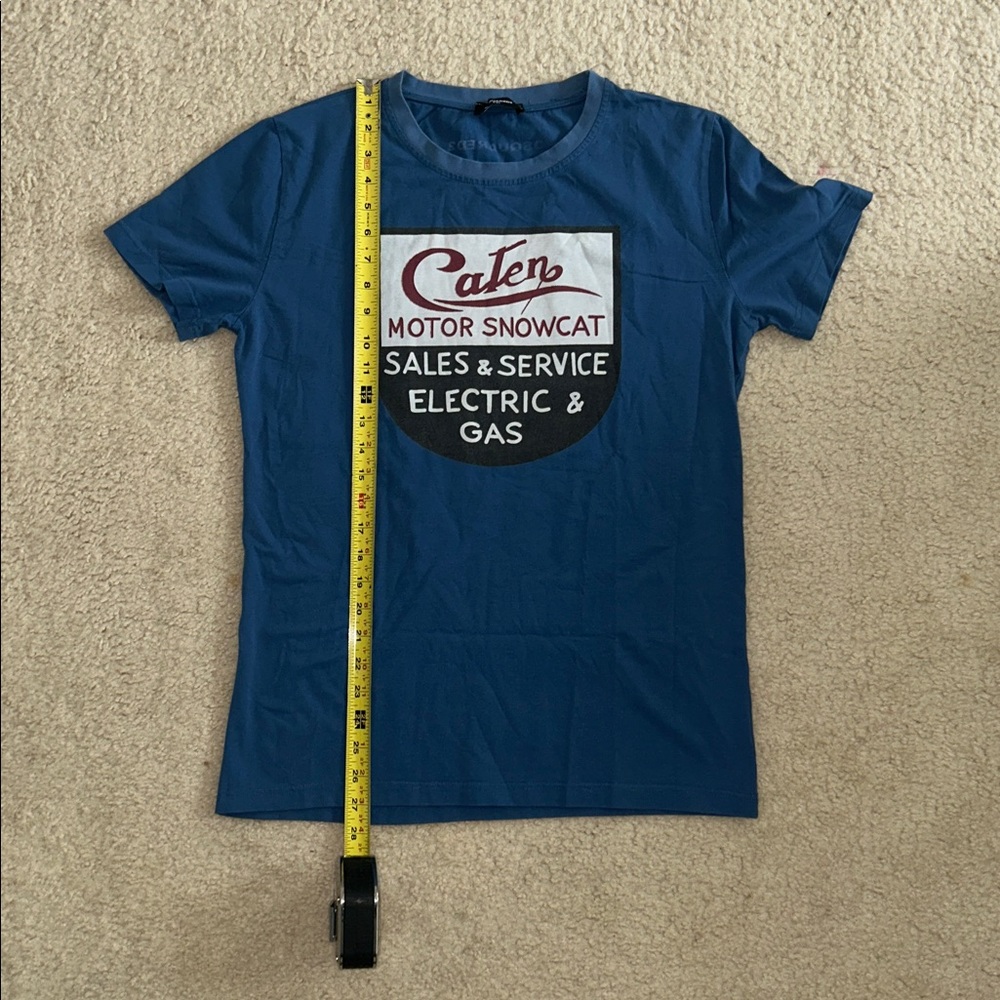 DSQUARED2 Caten Motor Snowcat Graphic Tee Blue XXL Made in Italy - Picture 6 of 6